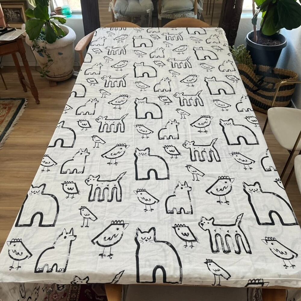 IKEA PURPURBRÄCKA Duvet Cover 218 x 218 cm White Animal Pattern